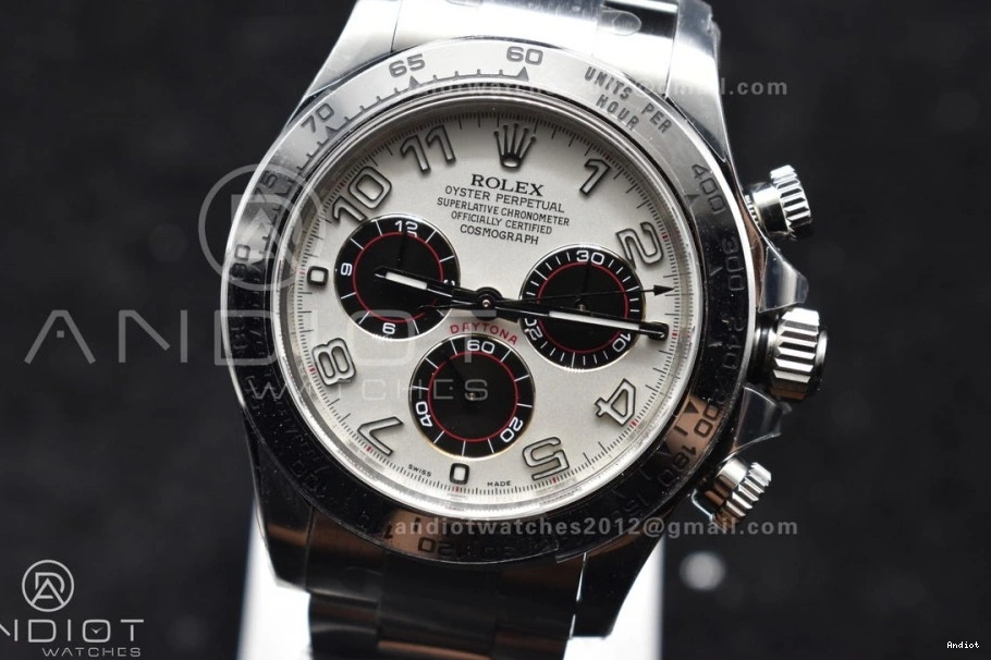 White 1:1 Dial V2 116509 Best on Bracelet SA4130 Daytona Edition SS Markers Arabic Clean 0502